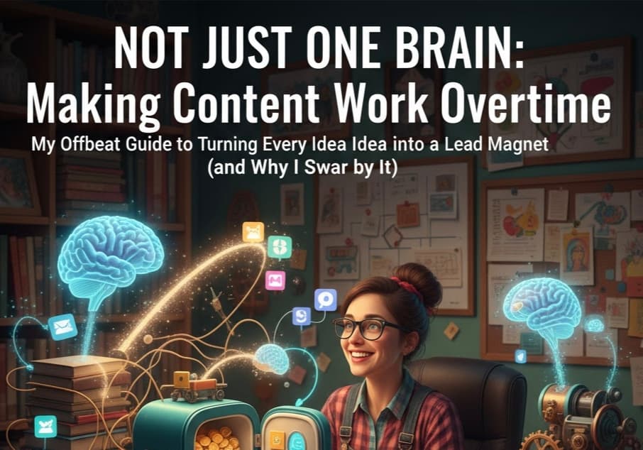 Making Content Work Overtime: My Offbeat Guide to Turning Every Idea into a Lead Magnet (and Why I Swear by It) Cover