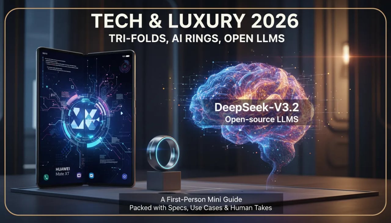 Tech & Luxury 2026: Tri-Folds, AI Rings, Open LLMs Cover